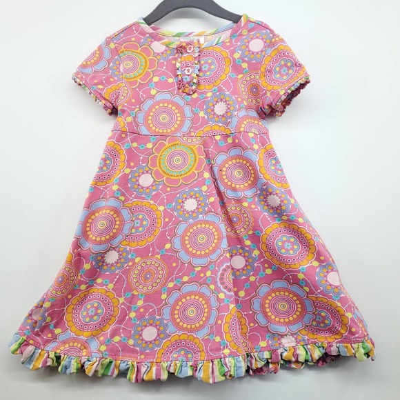Hanna Andersson Floral Retro Summer Swing Dress 4T 100cm - Picture 1 of 4